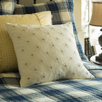 Taylor Linens Daisy Chain Embroidered Pillow