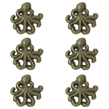 Rustic Bronze Cast Iron Octopus Drawer Pull Decorative Cabinet Knob Nautical Ho