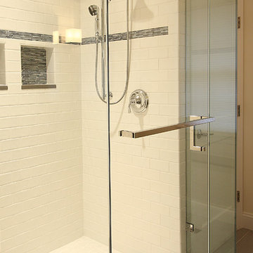 Large Tile Shower with Bench