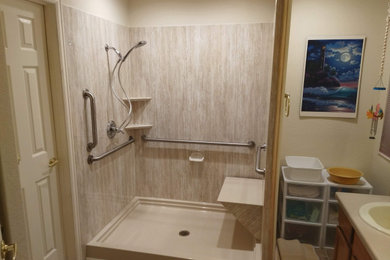 Bathroom - mid-sized modern bathroom idea in Denver