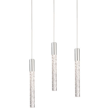 Modern Forms Magic 3-Light LED Pendant with Round Canopy, Polished Nickel