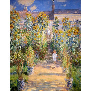 Claude Oscar Monet The Artist-s Garden at Vetheuil Wall Decal Print