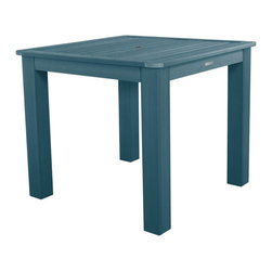 Highwood USA - Square Counter-Height Dining Table, Nantucket Blue - Outdoor Pub And Bistro Tables