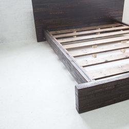 Dark Rustic Platform Bed - Platform Beds