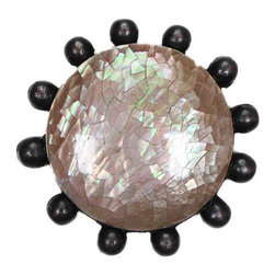 Beaded Round With Crackle Shell Drain - Linkasink - Bathroom Sink And Faucet Parts