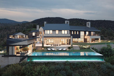 Example of a huge exterior home design in Los Angeles