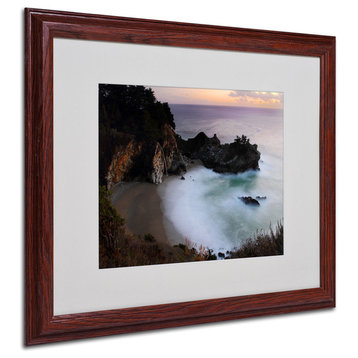 'Mc Way Falls' Matted Framed Canvas Art by Pierre Leclerc