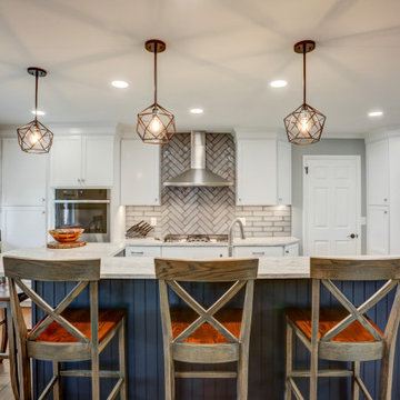 Open Floorplan and Bar Seating For A Restaurant Owner's Personal Kitchen