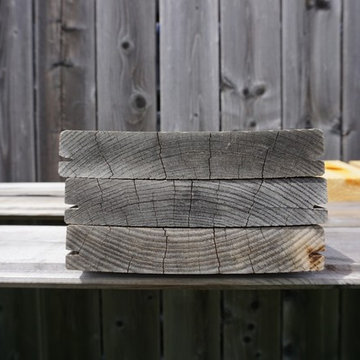Thermally Modified Ash end grain without Cutek Extreme after 8 months