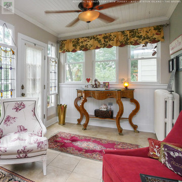 New Windows in Welcoming Front Porch Entryway - Renewal by Andersen New Jersey /