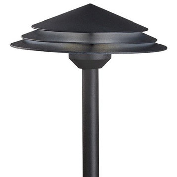 Kichler 16124-30 Round Tiered 21" LED Path and Spread Light - - Textured Black
