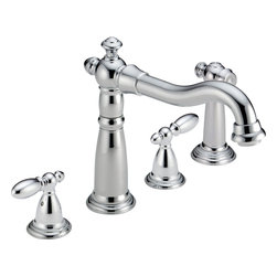 Delta Victorian&reg; Two Handle Widespread Kitchen Faucet with Spray - Kitchen Faucets