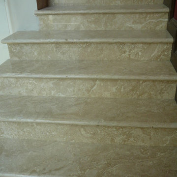 Marble stairs.