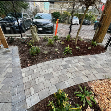 Pathway curves compliment the natural aesthetic