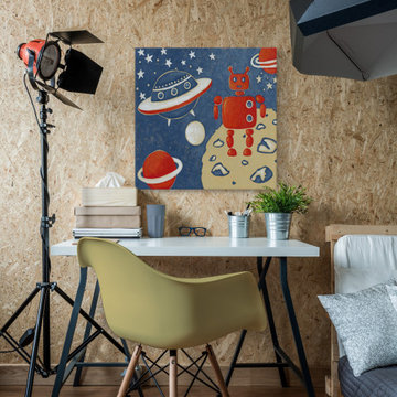 "Space Explorer II" Painting Print on Wrapped Canvas