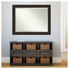 Stately Bronze Beveled Wall Mirror 46.25 x 36.25 in.