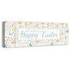 Happy Easter Whimsy Pattern 12x36 Canvas Wall Art