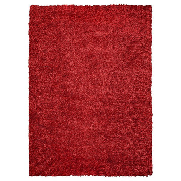 Rizzy Home Kempton KM2310 Red Solid Area Rug, Rectangular 8'x10'