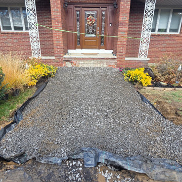 Modern Pea Stone Patio Installation in Clifton Park, NY