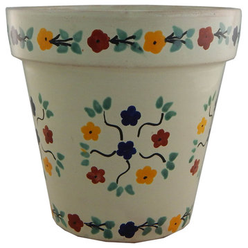 Mexican Ceramic Flower Pot Planter Folk Art Pottery Handmade Talavera 25