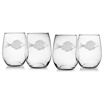 Ishmael Stemless Wine Glasses, Set of 4