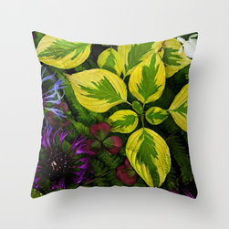 Tropical Garden Throw Pillow - Decorative Pillows