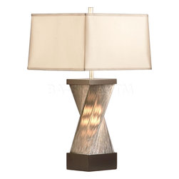 Torque Dark Brown Wood Table Lamp - Table Lamps