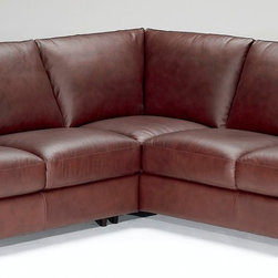 Natuzzi Editions Transitional Leather Sectional Sofa B580 - Sectional Sofas