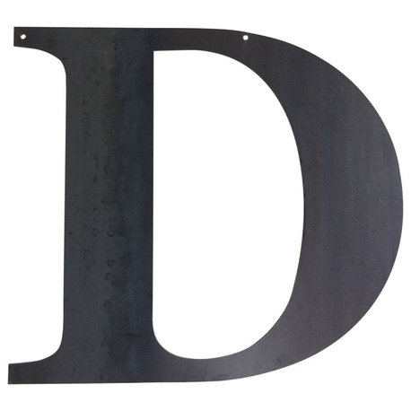 Rustic Large Letter "D", Clear Coat, 18"