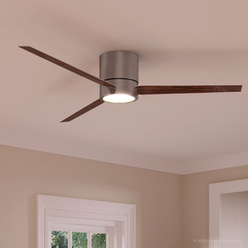 Luxury Modern Ceiling Fan, Brushed Nickel, UHP9070, Camden Collection