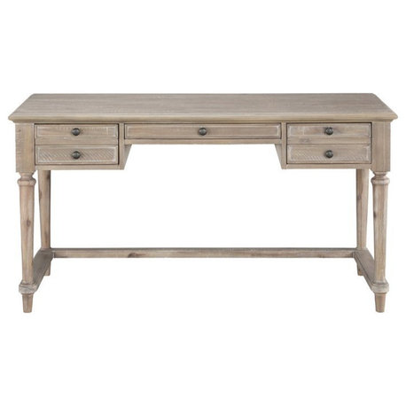 Lexicon Cardano Wood Writing Desk in Driftwood Light Brown