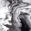 Maren Abstract Marbling Art Area Rug, Gray, 4'x6'