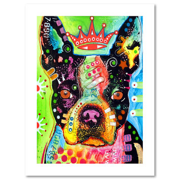 Dean Russo 'Boston Terrier Crowned' Paper Art, 18x24, 18x24