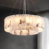 32" Moonshade Natural Marble Chandelier