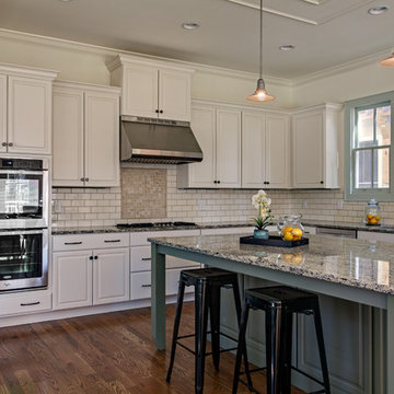 Kitchen Island with "French Industrial" style tapered leg