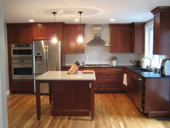 Color To Go With Granite Cherry Cabinets