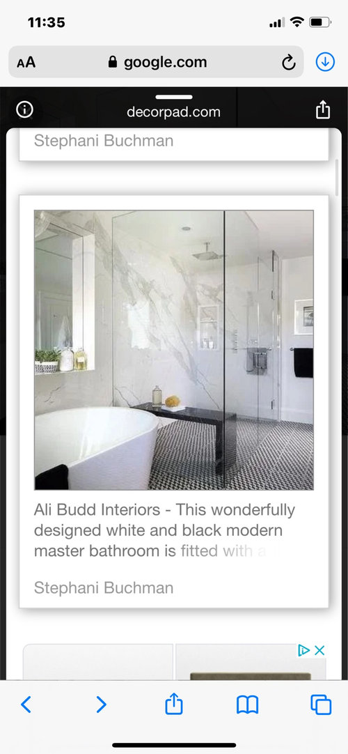 waterfall edge shower bench