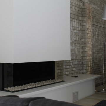 Linear fireplaces