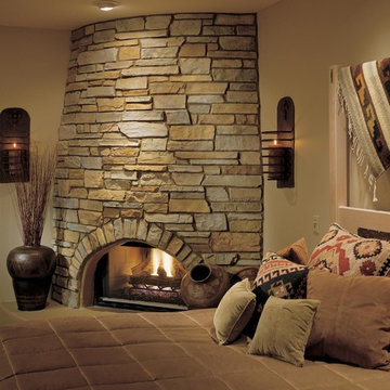 Stone Fireplace