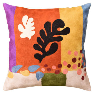 Decorative Fish Pillow Cover Hand Embroidered Wool 18 x 18 – Kashmir  Designs