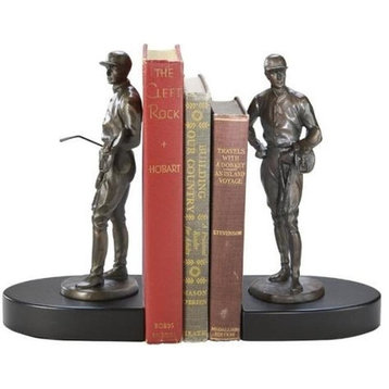 Bookends Equestrian Jockey Weigh-In Traditional Hand Painted OK