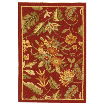 Safavieh Chelsea Collection HK141 Rug, Red, 1'8"x2'6"