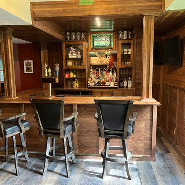 Beautiful Built-in Walnut Dry Bar