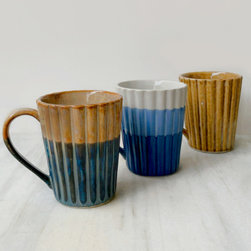 Ribbed Scalloped Mugs - Mugs