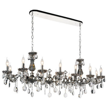 CWI Lighting Flawless 14 Light Up Transitional Metal Chandelier in Chrome