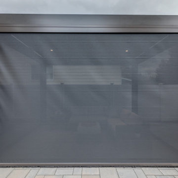 Freestanding Adjustable StruXure Pergola with Heater & Phantom Motorized Screens