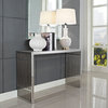 Modern Contemporary Living Room Metal Console Table Silver
