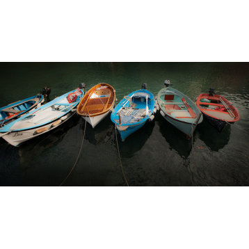 Cinque Terre Boats, Aluminum, 32"x16"