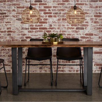 Live Edge Dining Table - Brown