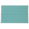 4"x12" Glass Subway Collection, Teal